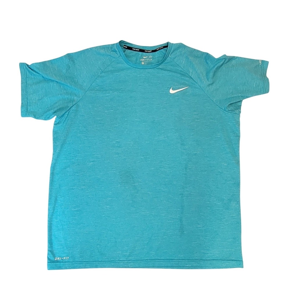 Nike Swim Dri-FIT T-Shirt Men's XL Short Sleeve Blue Heather Performance Top